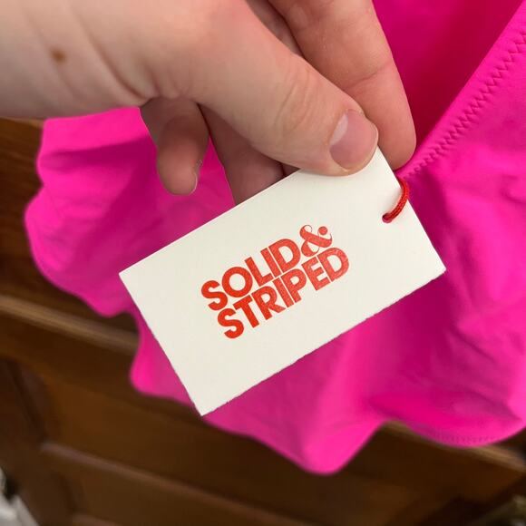 Solid & Striped Women's sz S One Piece Swim THE ANNE-MARIE Fluorescent Pink NWT - Picture 9 of 12